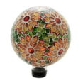 thumbnail image 2 of Home & Garden Poinsettia Mosaic Gazing Globe Glass Hand Blown 8250, 2 of 2