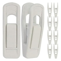 10 Pcs Hanger Clip Thin Velvet Hangers Clips Baby 7.00X4.00X2.50CM White