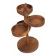 thumbnail image 4 of Organizador de joyas, soporte de madera para joyas, estante redondo para guardar maquillaje y pendientes. Marrón, 4 of 9