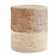 thumbnail image 3 of Ottoman Poof, Natural Seagrass Poufs, Hand Weave Round Footstool, Pouffe Accent Chair, Sitting Braided Footrest W/Jute Cover, Boho Chair for Living Room, 3 of 8