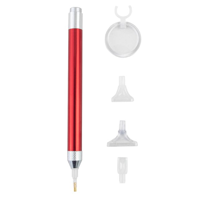 Yeacher Stylo de Perçage avec Loupe 4 Pcs Têtes de Perçage pour Stylo de Perçage à Pointe