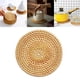 thumbnail image 3 of Manteles individuales de ratán tejidos a mano naturales pa , manteles resistentes al calor pa el , oficina, restaurante, 10cm Macarena Cojín de posavasos de taza de té, 3 of 8