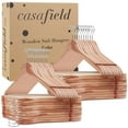 thumbnail image 6 of Casafield 40 Red Cedar Wooden Suit Hangers with Non-Slip Pant Bar and Swivel Hook, 6 of 7