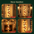 thumbnail image 6 of Glowing Christmas Door Hanger, Pre-lit Christmas Snowman with Warm LED Lights, Holiday Hanging Decor for Front Door Porch Indoor Outdoor, Easy to Hang by MPOISVA, 6 of 7