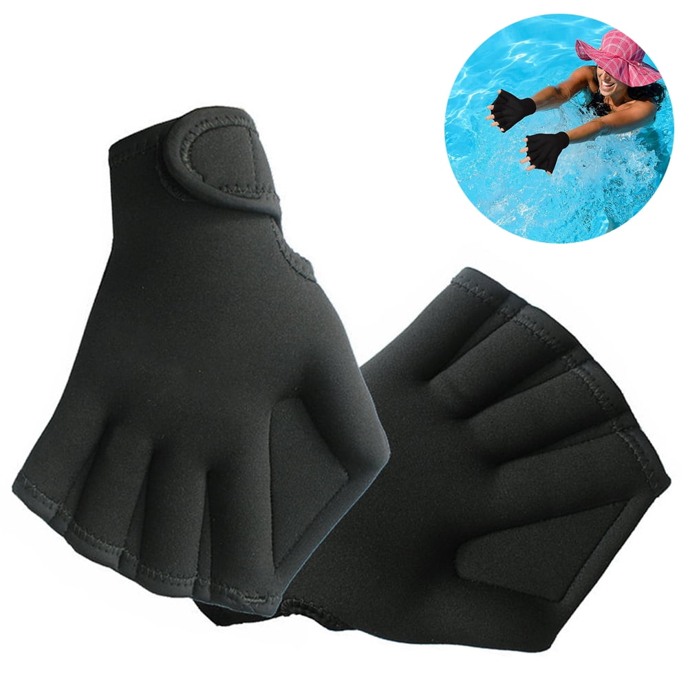 1Pair Neoprene Finger Webbed Gloves Diving Surfing Swimming Training Paddles 