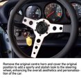 thumbnail image 3 of Steering Wheel Center Cap Horn Button Switch 6 Hole Modern Interior Car Decor, 3 of 7