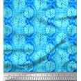 thumbnail image 1 of Soimoi Blue Poly Georgette Fabric Ombre Tie-Dye Printed Craft Fabric by the Yard 52 Inch Wide, 1 of 4