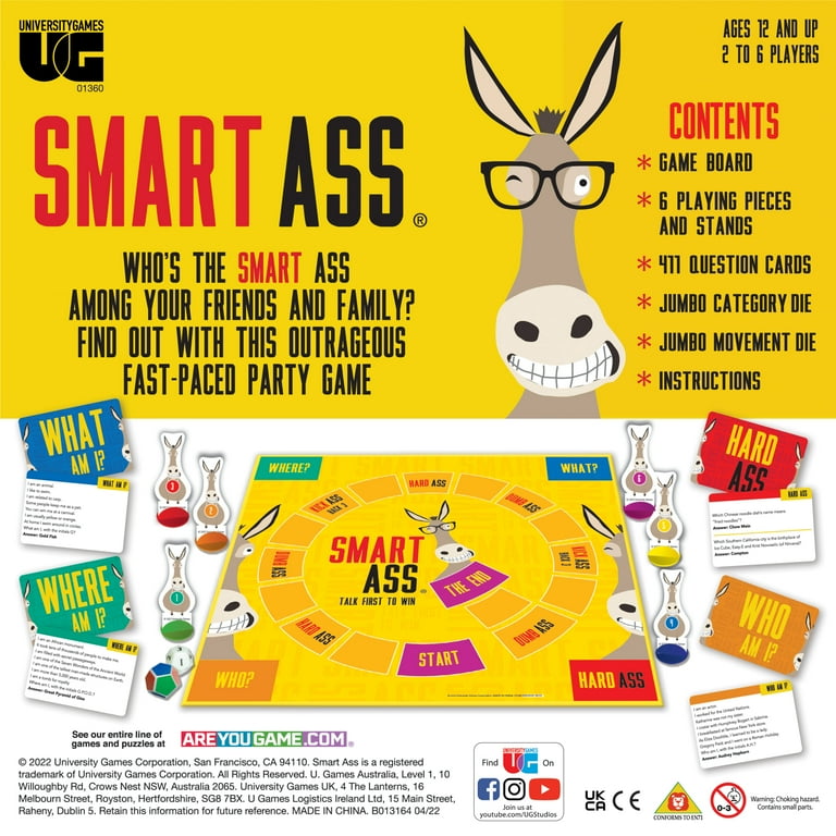 Smart Ass Board Game by University Games, Ages 12+ photo 2
