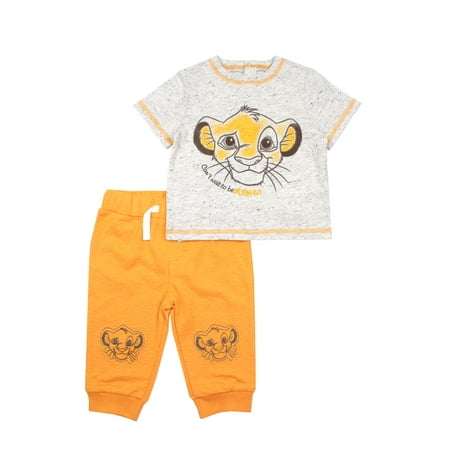 Lion King Short Sleeve T-Shirt & Sweatpant, 2pc Outfit Set (Baby Boys)