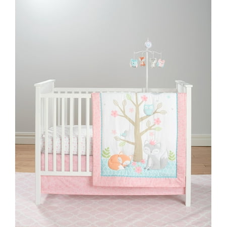 Cuddletime Baby Girl Nursery Bedding Set, 5pc Enchanted