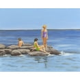 thumbnail image 2 of Miller, Dianne 18x15 Black Ornate Wood Framed with Double Matting Museum Art Print Titled - Beach Scene I, 2 of 4