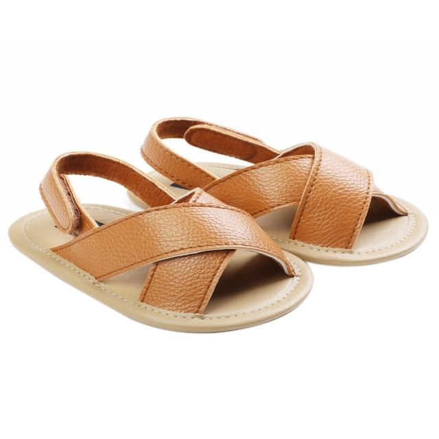 Baby Sandals Summer Baby Girls Solid Color Soft Sole Shoes