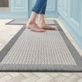 thumbnail image 1 of Twill Kitchen Mat Kitchen Rugs Set of 2 Kitchen Rugs and Mats Non Skid Washable Kitchen Floor Rugs for in Front of Sink Heavy Duty Standing Mat Kitchen mats for Floor Countertop Fridge Indoor Grey, 1 of 5