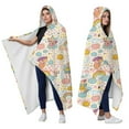 thumbnail image 2 of Wearable Blanket,Fairy Princess Rainbow Pattern Hooded Wearable Flannel Blanket for Adults & Teens,Winter Poncho Shawl Wrap Cape Cozy Anti-Pill,60"x80", 2 of 5