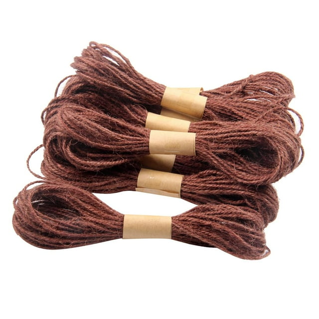 10 paquetes de etiquetas colgantes de cuerda de yute, cuerda para regalo, embalaje artesanal, fabricación artesanal DIY, 10m Café Colcomx Cuerda de cuerda de yute