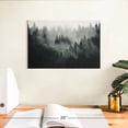 thumbnail image 3 of Elephant Stock Misty Forest Mountain Wall Art - Horizontal Canvas Wall Art - Living Room Wall Decor - Nature Canvas - Gray And Green Decor - 12" x 8", 3 of 8