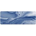 thumbnail image 4 of Navy Blue Bathroom Rug Mat, Abstract Marble Bath Mats for Bathroom Non Slip, Modern Bath Rug Soft Luxury Microfiber Floor Rug for Tub Shower 17" x 48", 4 of 6
