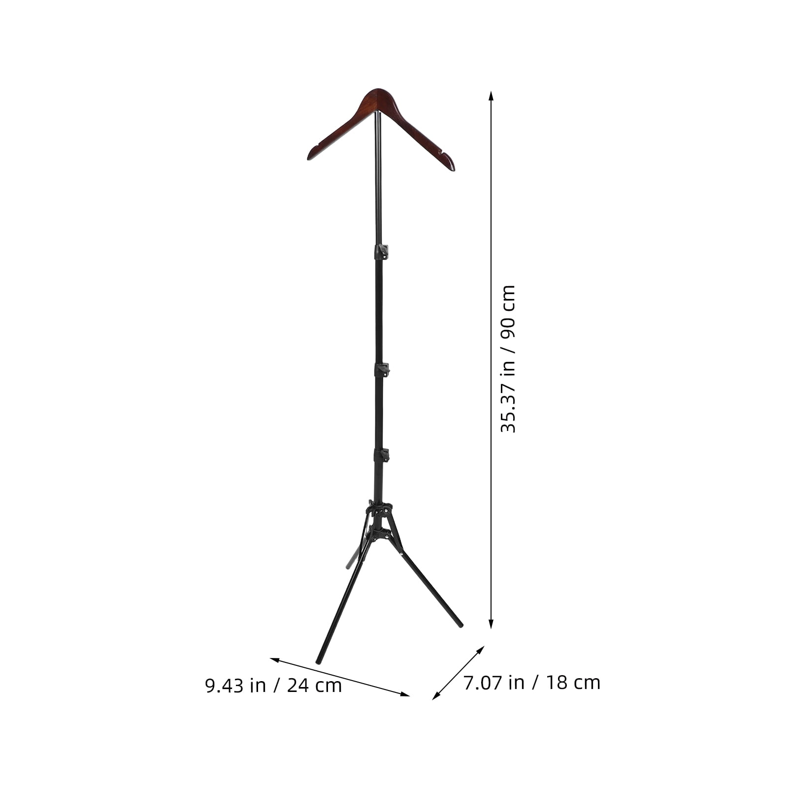 Luxshiny Adjustable Black Garment Steamer Rack for Clothes with Folding Design and Stable Support for Home Use