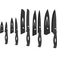 thumbnail image 2 of Vremi 10 Piece Black Knife Set - 5 Kitchen Knives with 5 Knife Sheath Covers - C, 2 of 5
