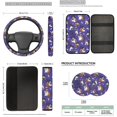 thumbnail image 7 of XYZCANDO Ghost Spider Web 14 Pcs Auto Seat Covers Full Set Steering Wheel Cover Center Console Pad Seat Belt Covers Headrest Covers Cup Coasters for Most Cars SUVs Sedans, 7 of 7