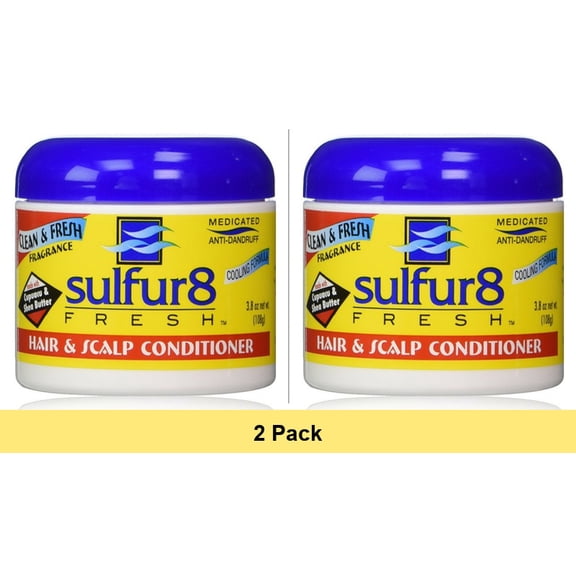 Sulfur 8 Fresh Conditioner Hair Scalp Treatment, 3.8 Oz. - 2 Pack