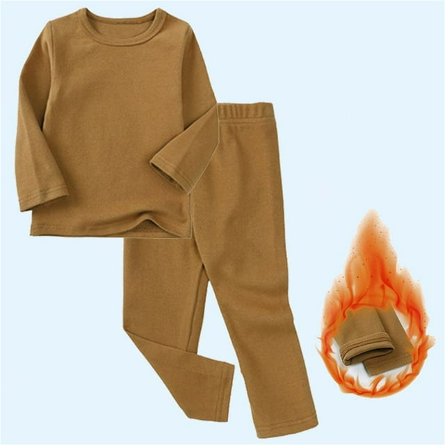 Kids' Solid Color Long Sleeve Shirt and Elastic Waist Pants Set - Soft Polyester Blend for Daily Wear and Play