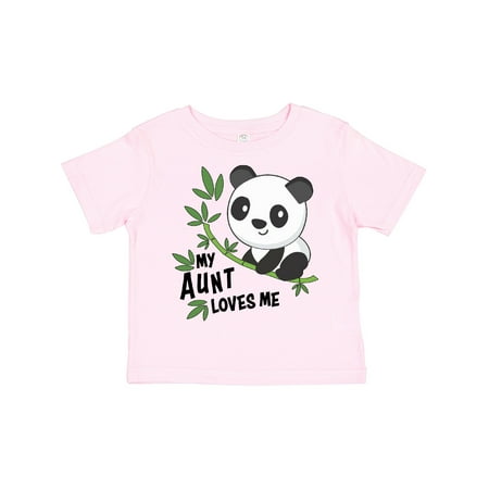 

Inktastic My Aunt Loves Me- Cute Panda Gift Toddler Boy or Toddler Girl T-Shirt