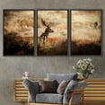 thumbnail image 2 of wall26 Framed Canvas Print Wall Art Set Wild Desert Brush Field Landscape Brown Deer Stag Animals Nature Photography Realism Decorative Colorful for Living Room, Bedroom, Office - 24"x36"x3, 2 of 5