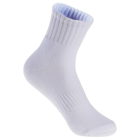 Unisex Children Boy's Girl's 3 Pairs Low Crew Cushioned Sports Socks Solid JH0105 L 12Y-15Y (White)