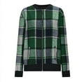 thumbnail image 4 of Women Shirts Casual Zip Up Flannel Plaid Jackets Long Sleeve Baggy Outwear Coat Fall Pockets Jacket,Green Women Shirts XXL, 4 of 4