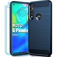 thumbnail image 1 of Folmeikat Moto G Power Case, Screen Protector [2Pack] Slim Soft TPU Shock-Absorption Flexible TPU Rubber Full-Body, 1 of 5