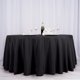 thumbnail image 5 of Mantel BalsaCircle de Halloween, redondo, lavable, decorativo, de poliéster, color liso, negro, de 132", 5 of 6