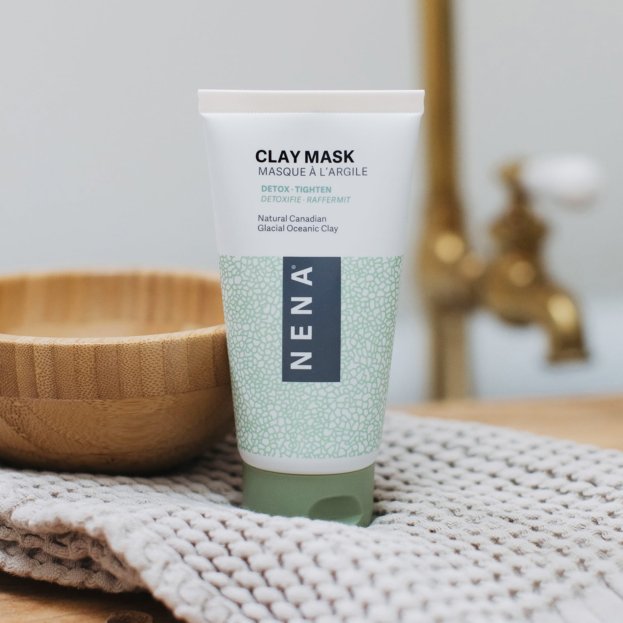 NENA Skincare Clay Mask, Glacial Oceanic Clay, Face Mask Skincare, 4.2 oz