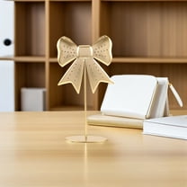 AURARMLET Golden Bow Shape Earring Organizer Metal Jewelry Holder for Storage