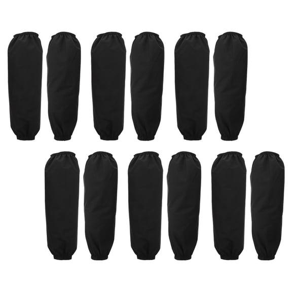 HONMEET Cooking Protective Arm Sleeves 6 Pairs Black Kitchen Safety Guards 15.7×7.5×0.2in