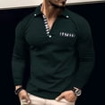 thumbnail image 2 of TIANZEN Men's Spring And Summer Daily Casual Patchwork Checkered Lapel Long Sleeved Top Mens Colla Shirt, 2 of 5