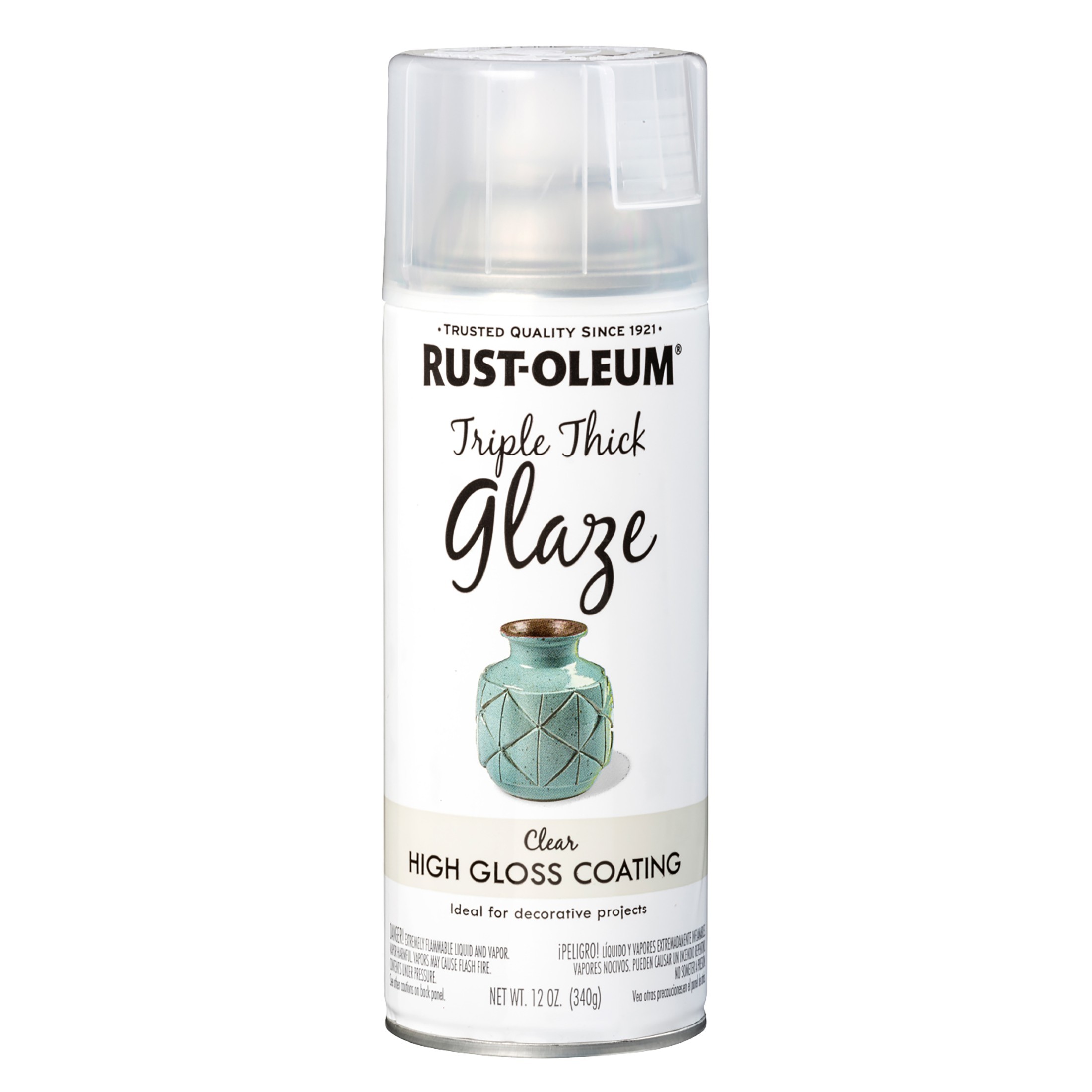 6 Pack, Clear, Rust-Oleum Specialty Gloss Triple Thick Glaze Spray-264985, 12 oz