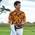 thumbnail image 2 of Kdxio Halloween Print Men's Short Sleeve Polo Shirt,Midweight Men's Shirt, 2 of 6