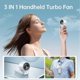 thumbnail image 5 of 3-in-1 Portable Handheld Turbo Fan, Digital Display, USB Rechargeable Mini Hand Held Personal Fan f, 5 of 5