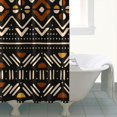 thumbnail image 5 of Extra Long Boho Shower Curtain 72x84 Inches - Vintage Floral & Tropical Leaves Pattern, Waterproof Bohemian Bathroom Decor with 12 Hooks, Tribal Rustic Style, 5 of 5