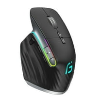 Wireless Mouse Bluetooth 5.0 Mouse 2.4G Wireless Portable Optical Mouse Ergonomic Right Hand Computer Mice Black