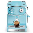 thumbnail image 5 of TENGDA Plum chef 20 Bar Blue Espresso Machine Stainless Steel Compact Coffee Maker With Milk Frother Steam Wand Pressure Gauge 54oz Water Tank Low Noise Semi Automatic Coffee Machine For Home Kitchen, 5 of 10