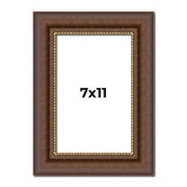 7x11 Copper and Brown Real Wood Picture Frame Width 2 inches | Interior Frame Depth 0.5 inches |