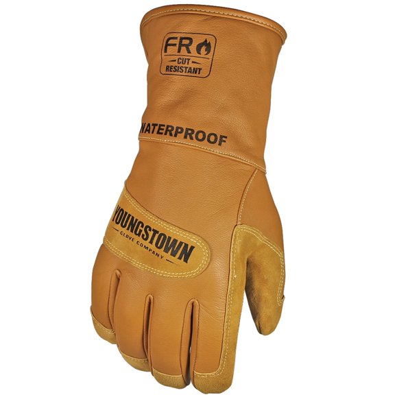 Youngstown Glove 11-3285-60-XL Flame Resistant Waterproof Leather Utility Lined with Kevlar Gloves, X-Large CA2