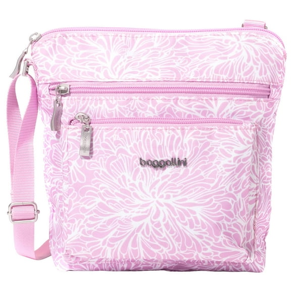 Baggallini Womens Pocket crossbody Travel Bag, Pink Blossom