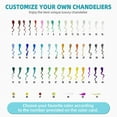 thumbnail image 4 of Hand Blown Murano Glass Chandelier, Colorful Ceiling Light Pendant, Diameter 24", Adjustable Hanging Fixture for Home Decor, 4 of 4