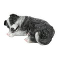 thumbnail image 2 of Estatuas de cachorros esculturas de resina sintética impermeable Border Collie estatua ornamento para jardín al aire libre, 2 of 10