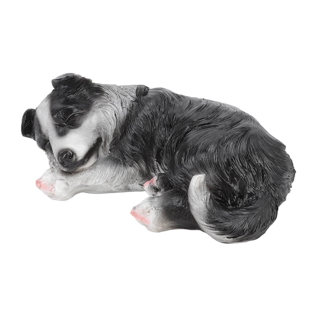 Esculturas De Estatuas De Cachorros, Estatua De Border Collie A Prueba De Agua Para El Hogar