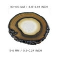 thumbnail image 6 of Yunhgft Irregular Agate Slice Quartz Crystal Polished Stone Ornament Coaster Black, 6 of 9