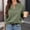 Army Green, variant on Women's Sweat Polo Shirt V Neck Long Sleeve Textured Pullover Tops Casual Loose Fit Lightweight Fall Shirts Army Green S